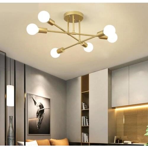 Modern Creative Chandelier LED Lighting Warm Romantic Minimalist Golden Bedroom Personality Living Room Dining Room Ceiling Lamp