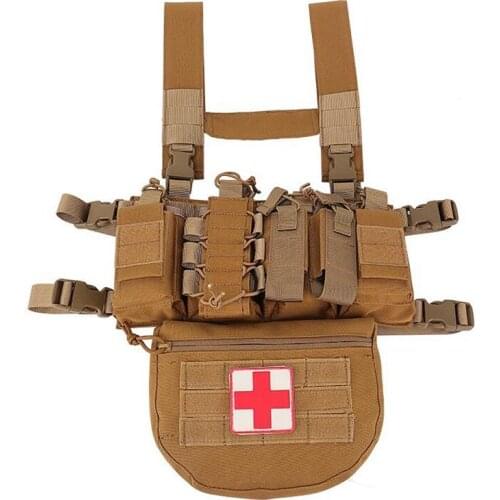 Tactical Chest Rig Vest Military Nylon Hunting Equipment Molle Airsoft Vest with Magazine Pouch for Outdoor Shooting Paintball