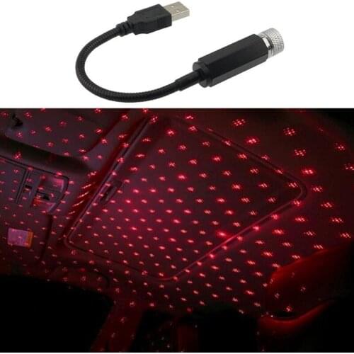 USB Decorative Lamp LED Car Roof Star Night Light Projector for Peugeot RCZ 206 207 208 301 307 308 406 407 408 508 2008-6008