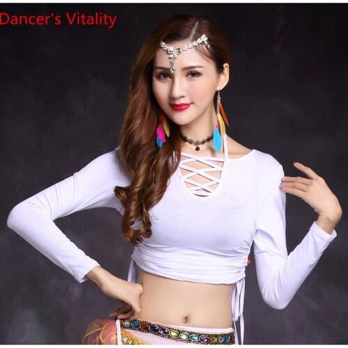 Adult Sexy Sequin Mesh Belly Dance Tops Shirt Costumes for Women Bellydance Indian Dancing Clothes Dancer Wear