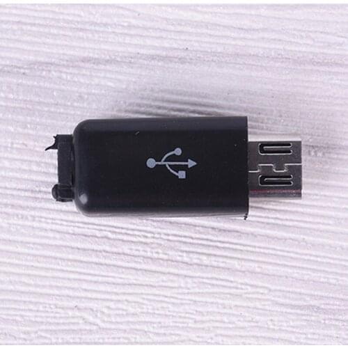 10Pcs/Lot White/Black Brand New Micro Interfaces Diy Micro Usb Male Plug Connectors Kit Covers