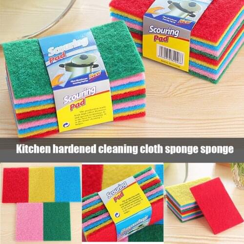 10pcs Scourer Dish Pad Cloth Cleaning Wiper Rags for Kitchen Towels Strong Decontamination E7