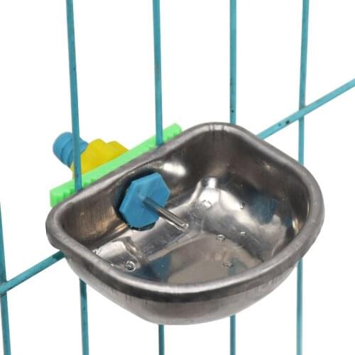 25 pcs Anti-scratch Rabbit Stainless Steel Automatic Drinking Cup Raising Rabbit Fox Mink Drinking Water Bowl Rabbit Breeding