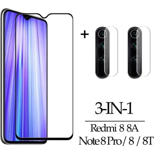 3-in-1 Tempered Glass for Redmi Note 7 8 pro 7 pro Camera Lens Screen Protector for Xiaomi Redmi 7 8 7A 8A Note 8t Glass film