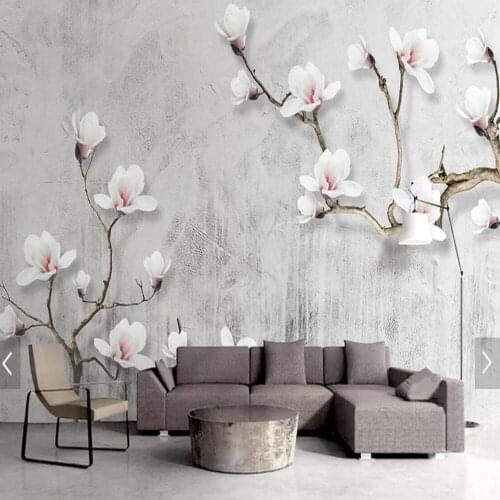 3D Wall Mural Floral Large Size Art Wall Paper Murals Living Room Home Wall Decor Landscape HD Wallpapers Yulan Magnolia Flower