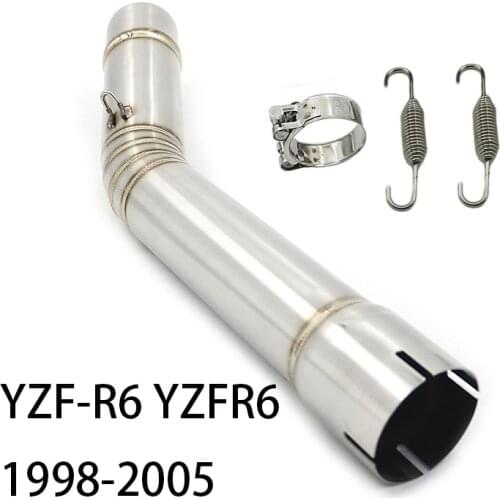 51mm Exhaust Contact Middle Link Pipe For Yamaha YZF-R6 YZFR6 1998 - 2005 YZF R6 Motorcycle Exhaust Middle pipe Middle Exhaust