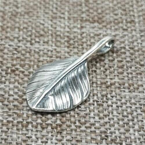 925 Sterling Silver Feather Charm Pendant for Necklace