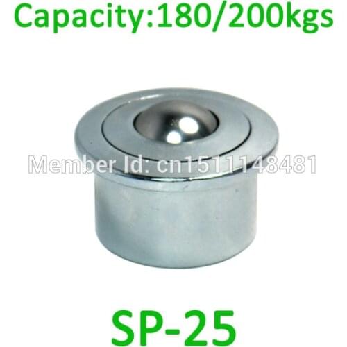 Ahcell Bearing 1" Steel Ball 200kg load capacity caster Heavy duty conveyor transfer roller SP-25 Euro type ball bearings unit