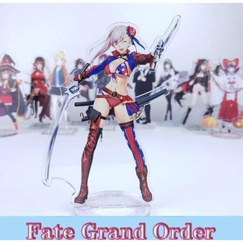 Anime Fate Grand Order FGO Jeanne d'Arc Saber Alter Gilgamesh Cosplay Acrylic Stand Figure Double Side Model Desk Decor Toy Gift