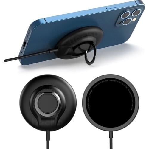 15W Qi Wireless Charger Magnetic Fast Charging Pad With Holder For IPhone 12 Pro Max Mini Quick Charge Adapter For Iphone 11 XS