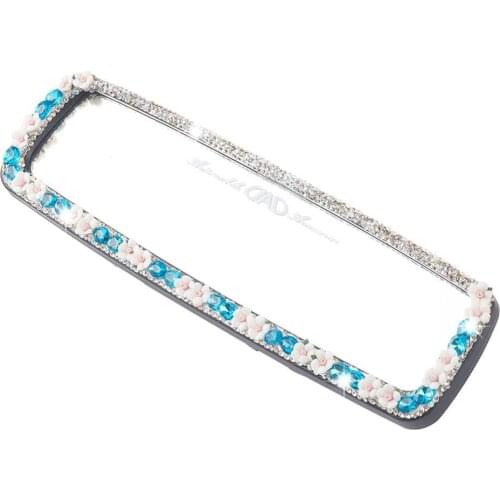 Bling Rhinestones Car Rearview Mirror Interior Car Mirror Decoration Auto Accessories