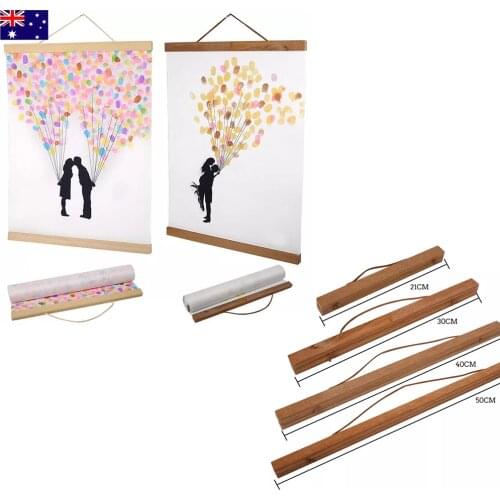 Wooden frame decorative painting magnet retro craft DIY wall hanging artwork suitable for canvas oil painting photo decoration