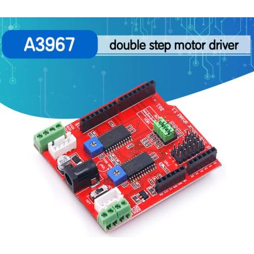 A3967 Dual Stepper Motor Driver Shield Module two-channel IO PWM CNC 3.3V 5V for UNO R3