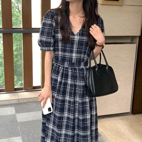 Модные платья в клетку GRUIICEEN China At AliExpress