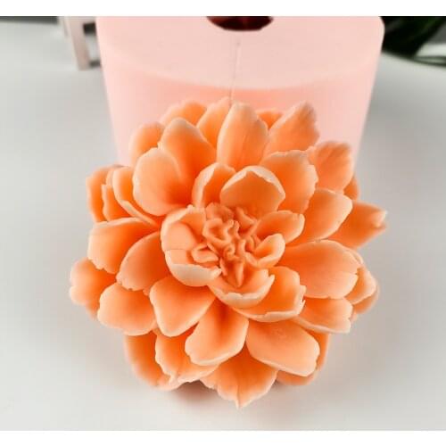 HC0286 PRZY Molds Silicone Lotus Flower Mold Decoration Plant Soap Molds Flowers Candle Moulds Bouquet Making Clay Mould