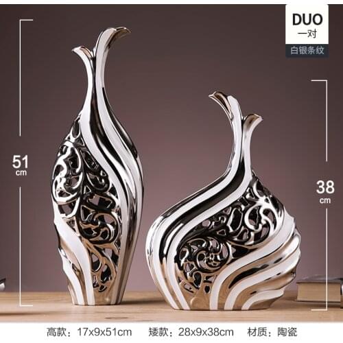 Creative Small Ornaments Nordic Ceramic Miniature Fairy Garden Crafts Figurines Silver Decoracion Hogar Home Decoration AB50XB