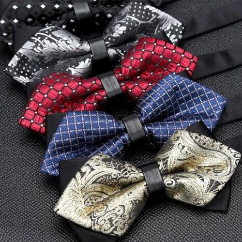 Mens Print Double Color Rhombus Bowtie Classic Fashion Shirts Bowtie Bowknot Adult Child Butterfly Cravats For Wedding Party