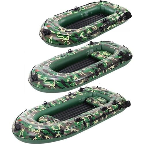 10ft 2/3/4 Person PVC Inflatable Boat Fishing Boat Thick Inflatable Double Kayak Rafting Boat With Paddles Air Pump Canoe Boat