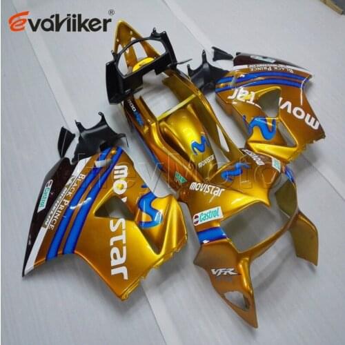 Motorcycle fairing for VFR800 1998 1999 2000 2001 gold VFR 800 98 99 00 01 ABS Plastic motorcycle cowlH2