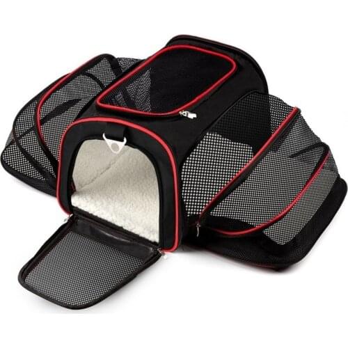 Pet Cat Dog Carrier Expandable Soft Dogs Cats Outdoor Handbag Puppy Two Side Expansion For Kittens,Puppies Travel Outdoor