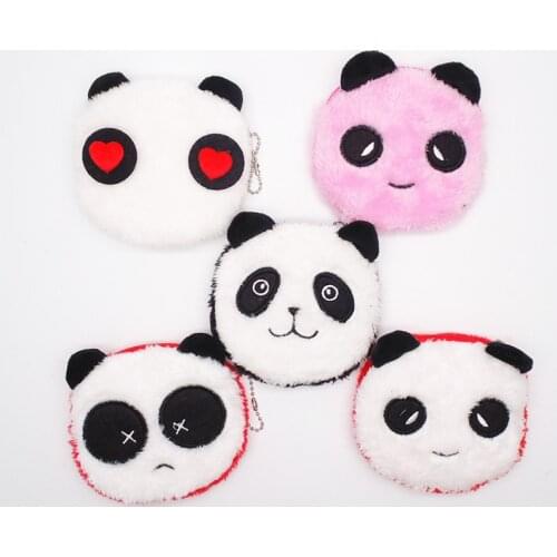 Toy Fashion Student Cute panda Pendant Small Purse Coin Purse Can Put Bank Card Earphone Bag Plush bag