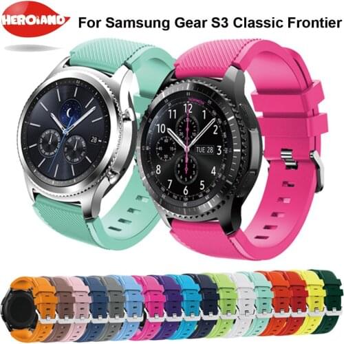 Gear S3 Frontier/Classic Watch Band 22mm Silicone Sport Replacement Watch Men womens Bracelet watches Strap for Samsung Gear S3