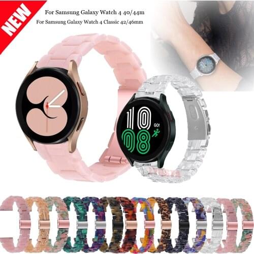New Original 20mm Resin Band Strap For Samsung Galaxy Watch 4 40mm 44mm Smartwatch Wristband For Galaxy Watch 4 Classic 42/46mm