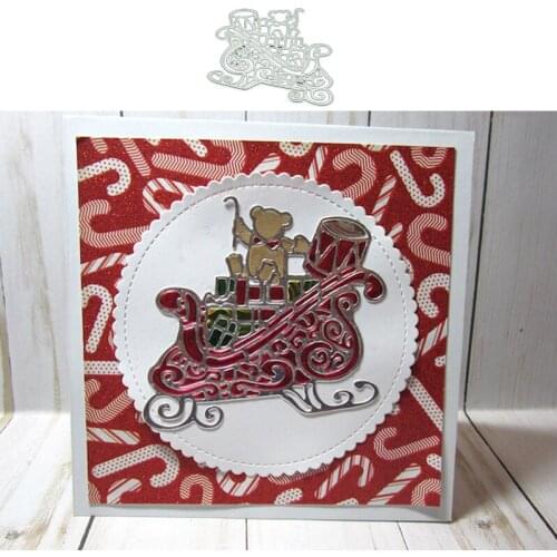 Christmas Snowmobile Metal Cutting Dies for Scrapbooking Handmade Mold Cut Stencil New 2021 DIY Card Make Mould Model Craft