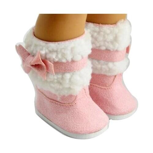 Pink Warm Boots doll shoes for 18" inch american girl doll for baby gift