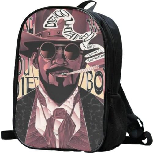 Django Unchained backpack Save man daypack Cool print schoolbag Film rucksack Satchel school bag Photo day pack