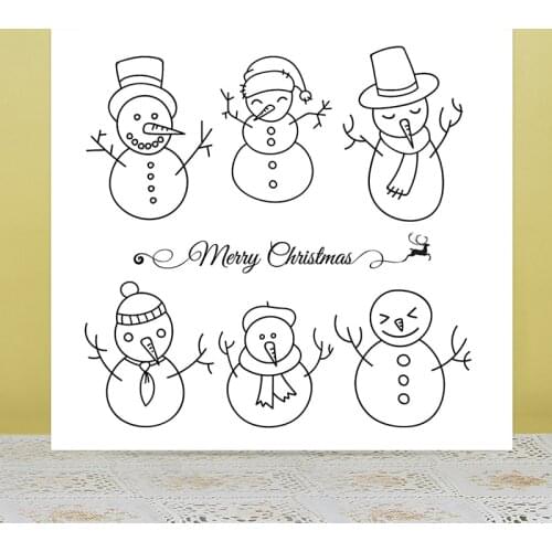 AZSG Snowman Lovely Clear Stamps/Seals For DIY Scrapbooking/Card Making/Album Decorative Silicone Stamp Crafts