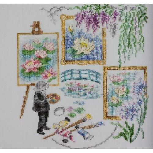 Top MM RS cotton self-matching cross stitch Cross stitch RS cotton comes with no prints VE Magazine - Painted Lotus Pool