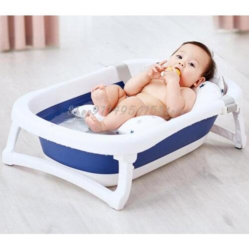 Baby Bathtub Bathtub Baby Foldable Toddler Sitting And Lying Large Bathtub Kid Home Newborn Childrens Products