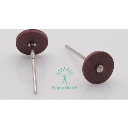 High Quality Dental Lab 100PCS Brown Polishing Wheels + 20 Mandrel Shank