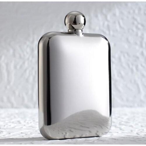 High quality Hand-made 6oz mirror finish hip flasks Free shipping, 30PCS/Lot