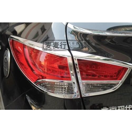 For Hyundai Tucson IX35 2010 2011 2012 2013 2014 ABS Chrome Tail Light Rear Back Frame Lamp Cover molding