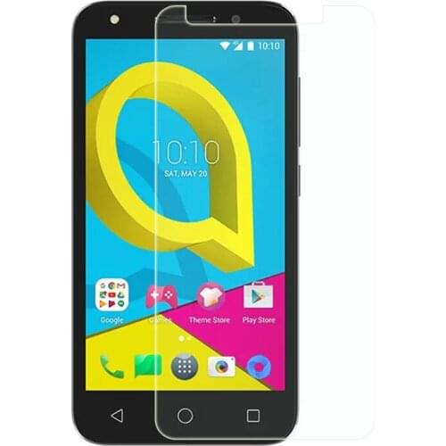 2pcs bubble free Glass shield cover For Alcatel One Touch u5 a5 led a3 xl tempered glass screen protector anti-explosion