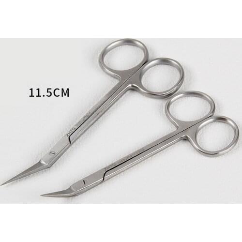 Zhonghe Tiangong gold handle tissue scissors stainless steel round head blunt scissors 45 degree wow beak scissors bevel beak sc