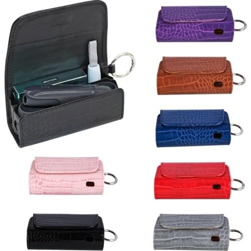 1Pc Crocodile Pattern PU Leather Protective Case For IQOS Solid Color Protective Cover For IQOS 3 Decoration Cover Accessories