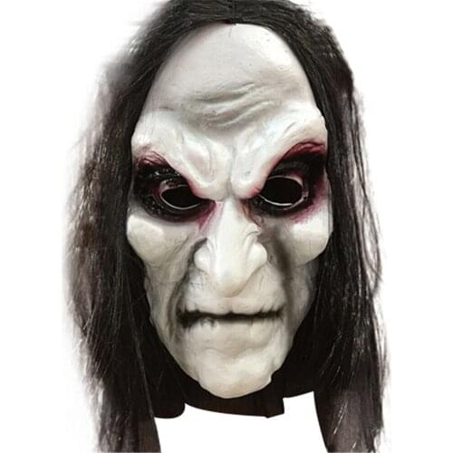 1PCS Horror Scary Wig Mask Cosplay Mask for The Face Halloween Party Costume Mask Prop Masquerade Joker Latex Headgear Prom