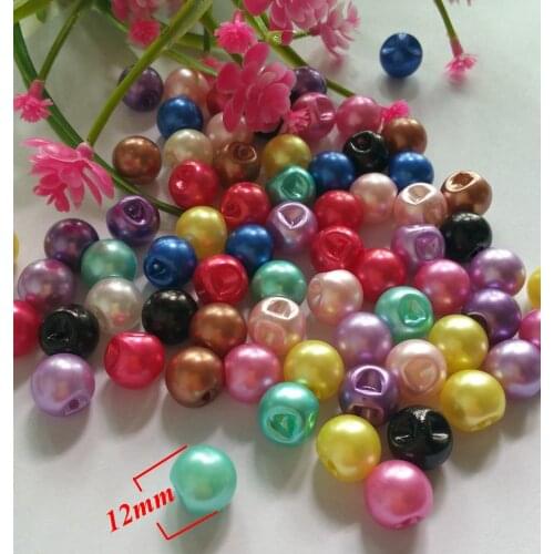 150Pcs/lot Hot Sale 12 color Plastic ABS side hole Buttons Scrapbooking 12mm Decorative Buttons Apparel Sewing