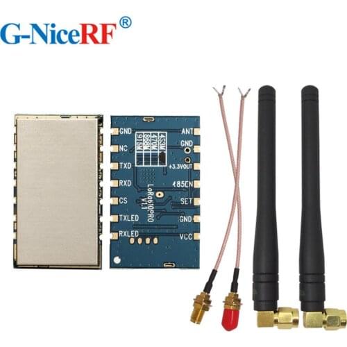 2pcs/lot Lora610 5000 meters long range 433MHz TTL Interface high Sensitivity -139 dBm uart wireless module with Rubber antenna
