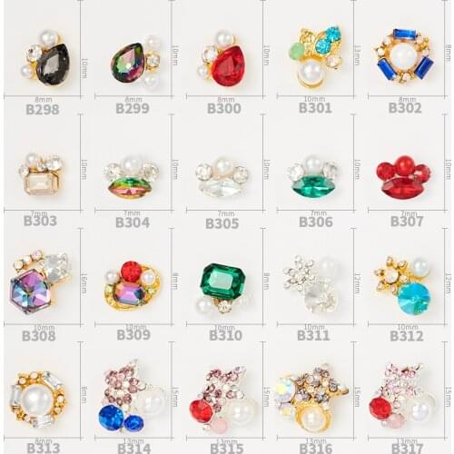 20pcs New Hot Sale Different Shape Style Drop Diamond Rhinestone Embellishment Decoration DIY Nail Supplies Tools