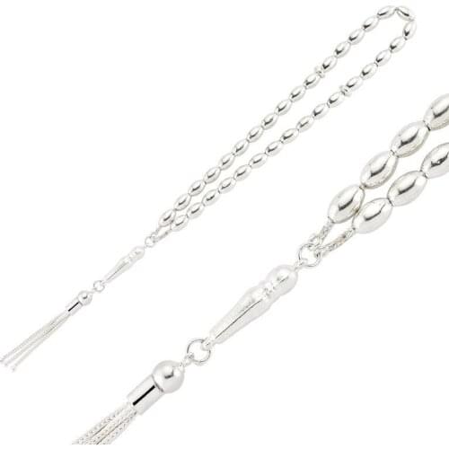 925 Sterling Silver Handmade Rosary with Barley Cutting