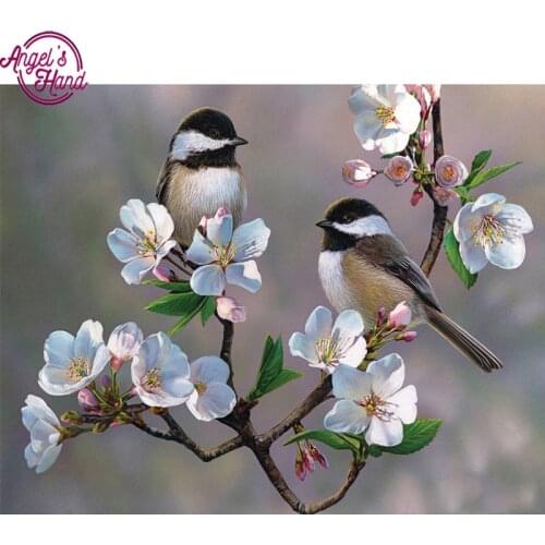 5D DIY diamond embroidery two birds in the tree diamond painting Cross Stitch full drill Rhinestone mosaic home decoration