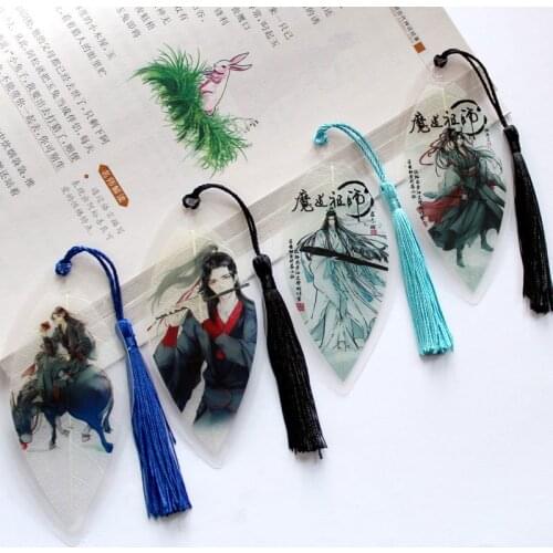 Anime Mo Dao Zu Shi Cosplay The Untamed Cosplay Wei Wuxian Lan Wangji Bookmarks For Book Leaf Books Mark Gifts For Girls CS334