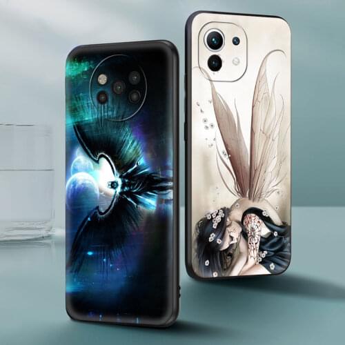 Angel Wings Cover for Xiaomi Mi Poco X3 NFC M3 X3 Pro F3 F1 9T 10 11 Ultra Note 10 10T 5G A2 Lite Cell Phone Case