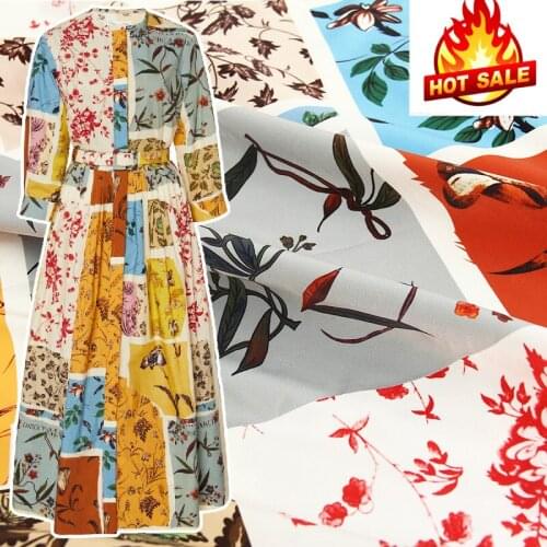 European and American Brand Show High-Definition Printing Color Matching Handmade DIY Clothing Women 's Fabric