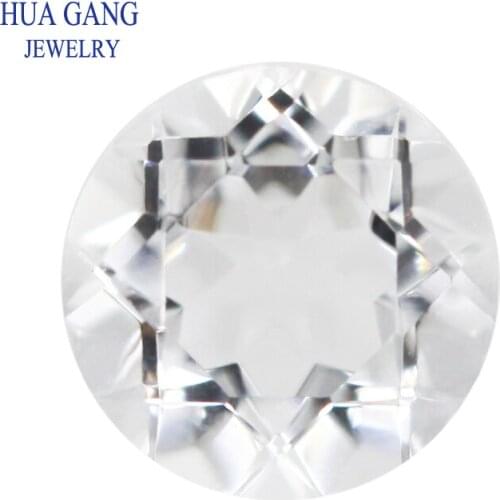 Round Shape Size 1mm-6mm Natural White Crystal Loose Stone Gemstone Round Shape For DIY Jewelry Making