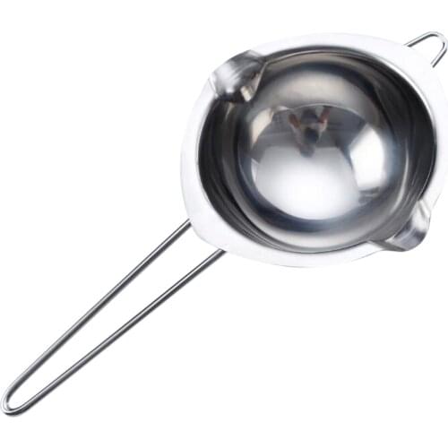 Chocolate Melting Uncoated Long Handle Pot Durable Stainless Steel Melting Pot Multiple Uses Bakeware Cooker